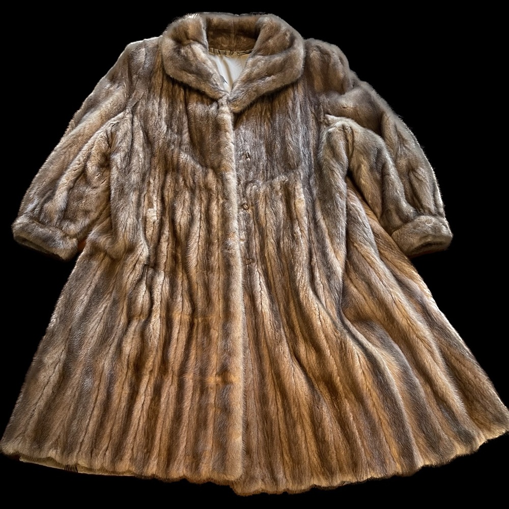 Genuine mink full length coat.